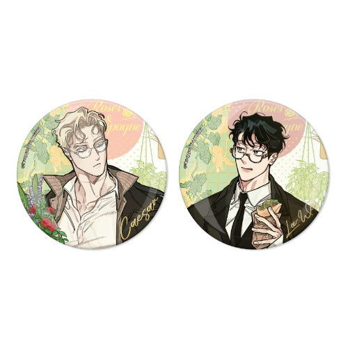 Roses and Champagne : Circle Can Badge Set