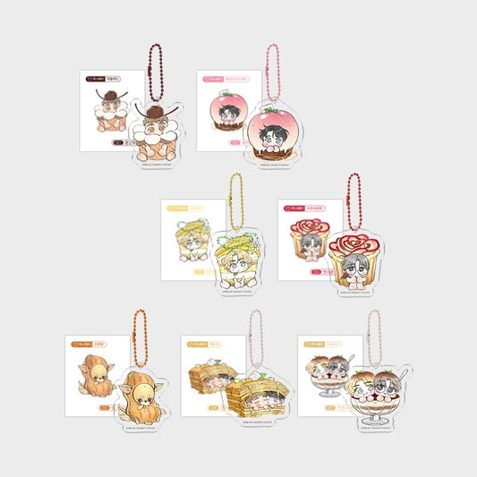 [Fantazit Cafe] Honey Bear : Sticker + mini Keyring Set
