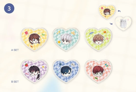 [collaboration cafe] My Life as an Internet novel : Acrylic heart Peg set