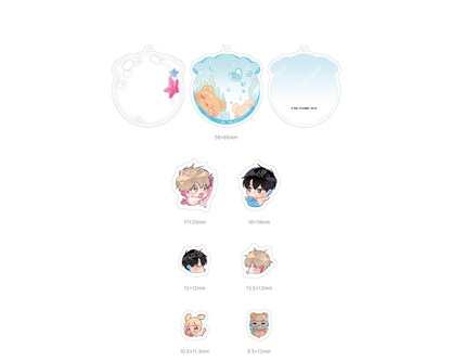 [pre-order][Toonique Cafe] Hyung's Omega : Acrylic Shaker Keyring