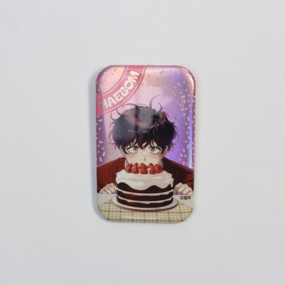 Cherry Blossoms After Winter : Square Holographic Badge Set (2 Designs)