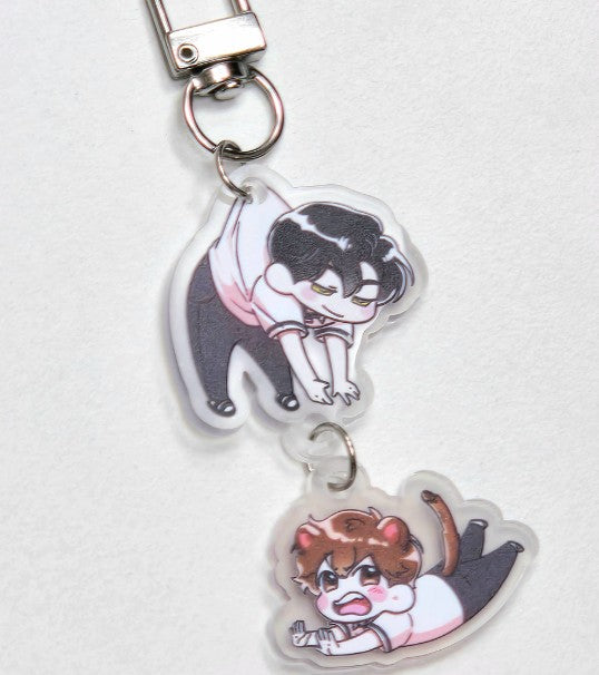 He Might Bite! : Couple Acrylic Keyring