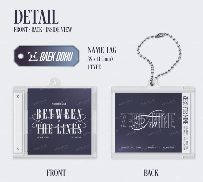 [pre-order] Between the Lines : Zero for Nine Mini CD Keyring