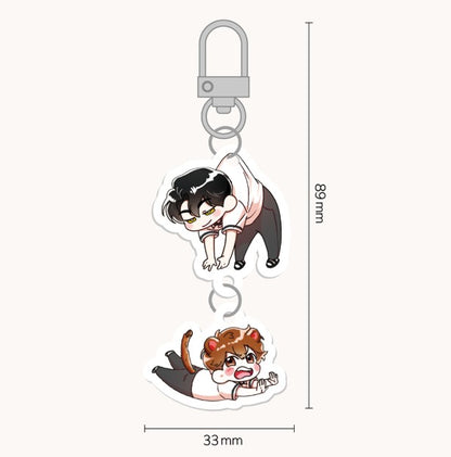 He Might Bite! : Couple Acrylic Keyring