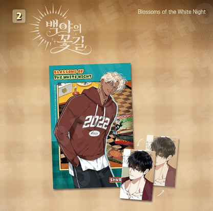[LEBOM CAFE] Blossoms of the White Night : Lenticular Card & Postcard Set