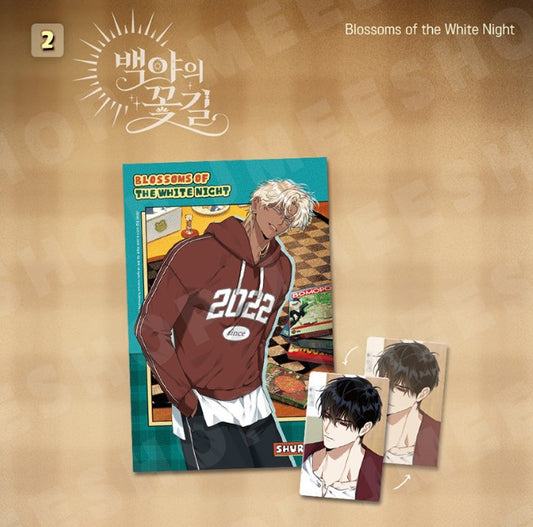 [LEBOM CAFE] Blossoms of the White Night : Lenticular Card & Postcard Set