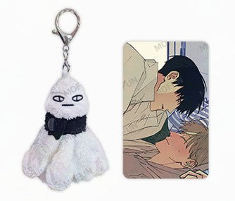 [Mofun Cafe] Courtside Courtship : Woojoon's shuttlecock Towel Keyring Set