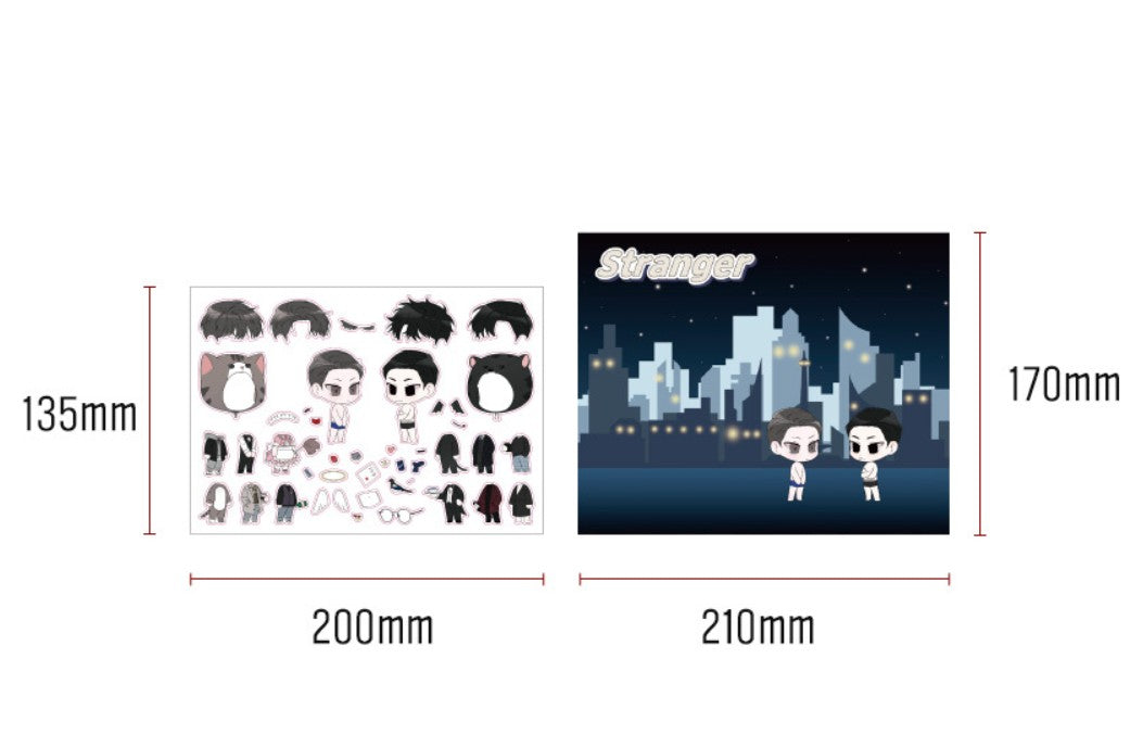 [collaboration cafe] Stranger : dress up sticker set