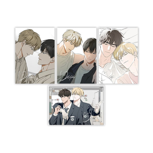 [Mofun Cafe] Author SARANGDOPI : A Killer Love Story x How to Win over Your Crush : Illustration Artboard Set(4p)