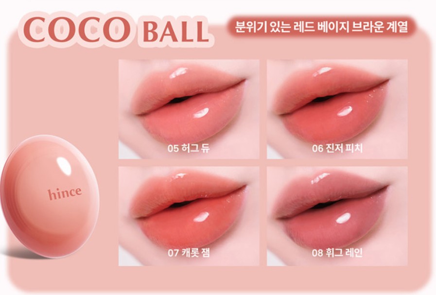 Hince Raw Glow Dewy Ball 13 colors Lip balm