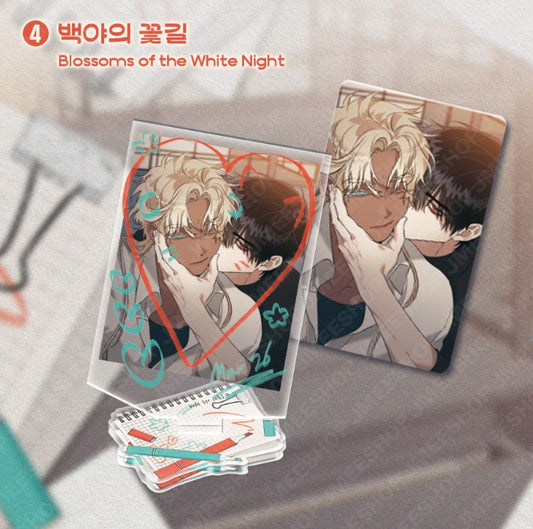 [LEBOM CAFE] Blossoms of the White Night : Campus Couple Acrylic Stand