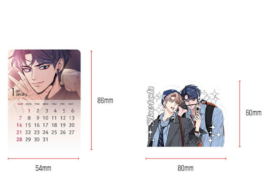 'Sketch' : photo card calendar acrylic stand