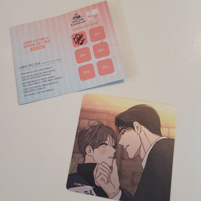 [collaboration cafe] No Love Zone × Daily Part-Time Job(Gig of the Day) : coaster and stamp card set