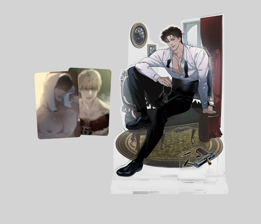 [Privated link for B*****] [pre-order] Code Name Anastasia : Taekjoo Acrylic stand with 2 S-cut photocards