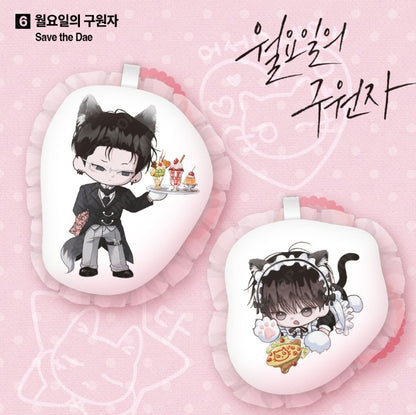[LEBOM CAFE] Salon de Lebom(Between Apron & Gloves) : Lace Cushion Keyring Set