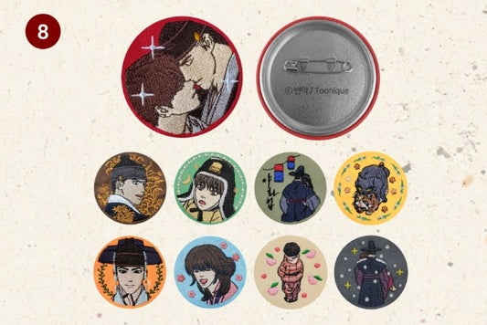 [collaboration cafe] Painter of the Night : embroidery can badge