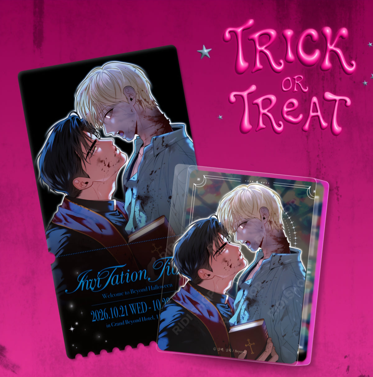 [pre-order][Trick or Treat]How to Survive as a Player : Acrylic Block, Ticket Photo Card
