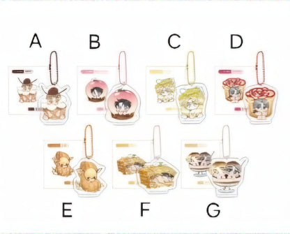[Fantazit Cafe] Honey Bear : Sticker + mini Keyring Set