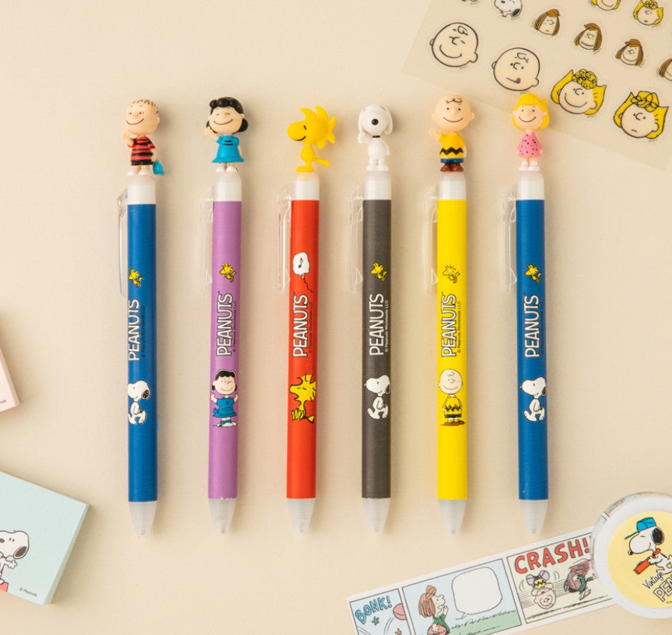 Peanuts 6 Types Black Color Ballpoint Pen, Snoopy Pen. – nemo it store