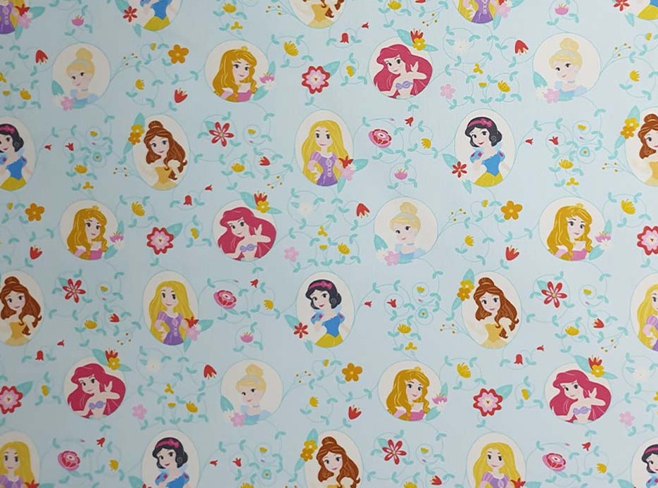Disney Cute Princesses Cotton Fabric, by the yard