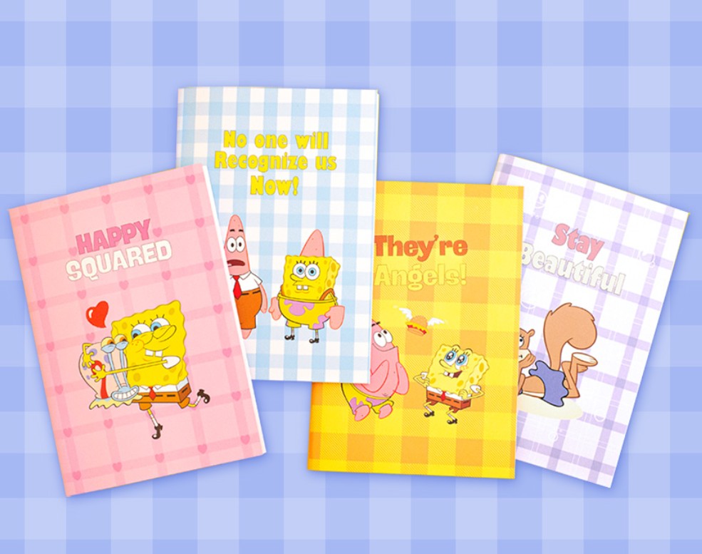 Sponge Note Sponge Bob SquarePants Grid Note, 64p Small Note Book, Spongebob mini ...