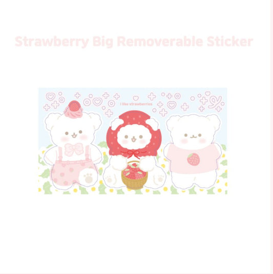 Strawberry Big Removable Sticker