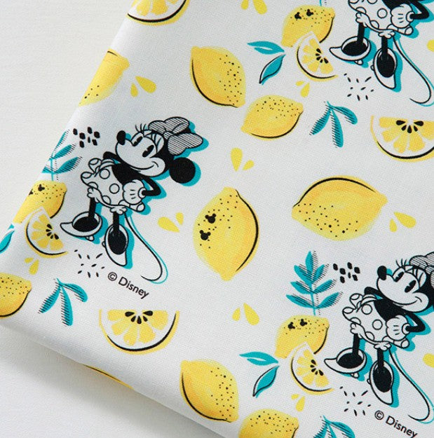 Disney Minnie Mouse Lemon Cotton Fabric, by the yard