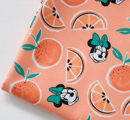 Disney Minnie Mouse Orange Cotton Fabric, by the yard