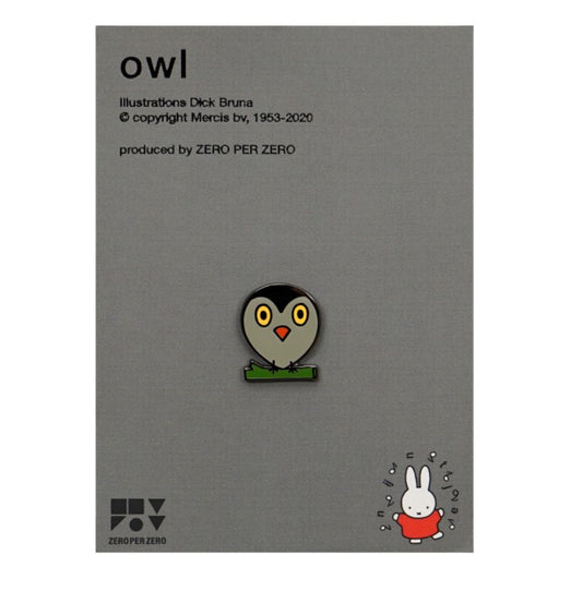 Owl Pin Badge, Miffy Friends Brooch, Lapel Pin, Scarf Collar Badge