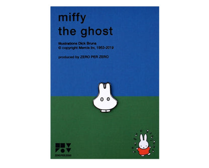 Miffy the Ghost Pin Badge, Miffy Friends Brooch, Lapel Pin, Scarf Collar Badge