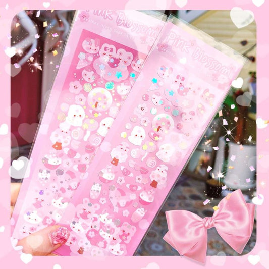 SEOLKEE ILLUST Pink Blossom Seal Sticker