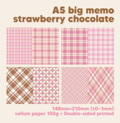 something;beloved A5(148 x 210 mm) Big Memo Strawberry Chocolate