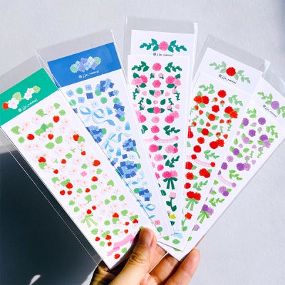 JJORAMZI Deco Flowers Cofentti Stickers 5 types