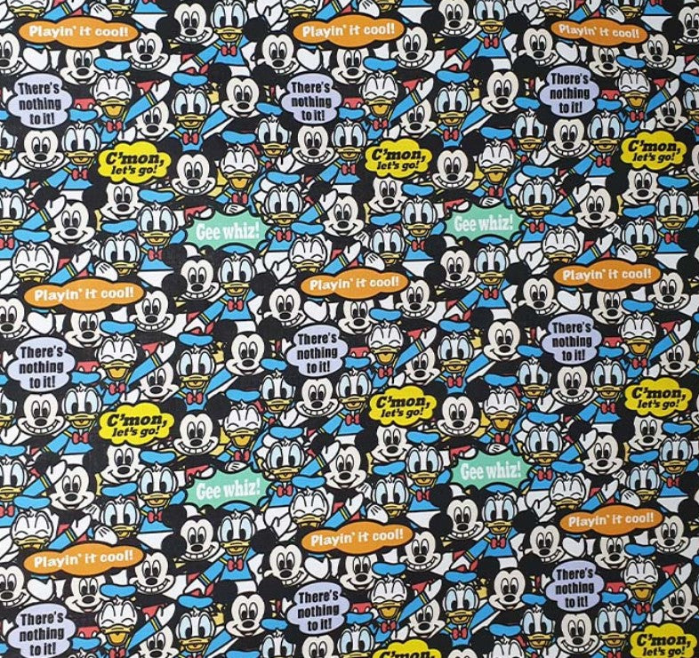Disney Mickey Mouse and donald duck Cotton Fabric, by the yard
