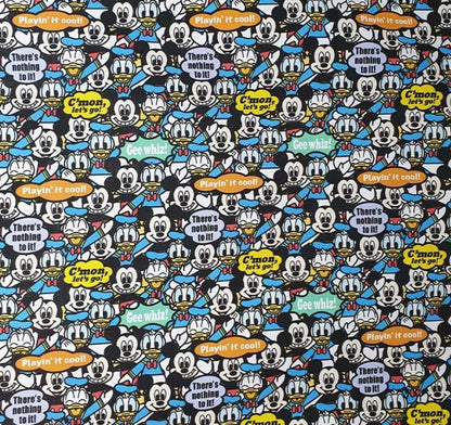 Disney Mickey Mouse and donald duck Cotton Fabric, by the yard