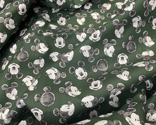 Disney Mickey Mouse Sketch Cotton Fabric, by the yard