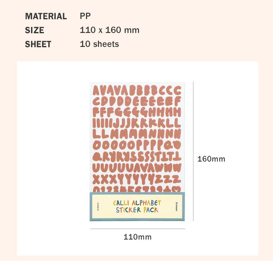 [SET] Calli Alphabet Sticker Pack