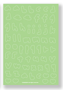MAZZZZY alphabet sticker (5color)