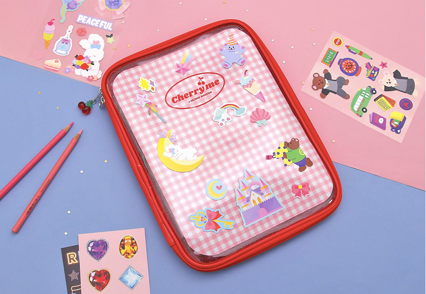 SECOND MANSION Cherry me twinkle tablet sleeve, 2 colors