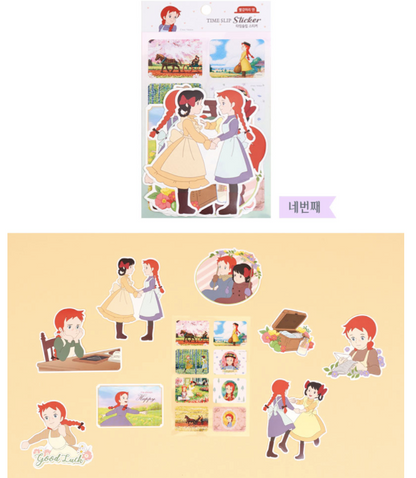 FLYING WHALES Anne of green gables Time Slip sticker set, 4 types