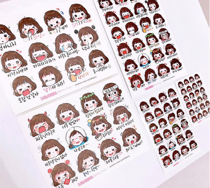 LALLAYENA Cute girl sticker