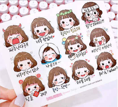 LALLAYENA Cute girl sticker