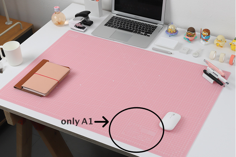 Translucent Pink Cutting Mat : Mini, A1, A2, A3, A4
