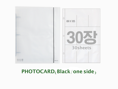 BEOND Big size A4 Deco pocket 3 ring binder, Photo card Binder 3hole, collecting album