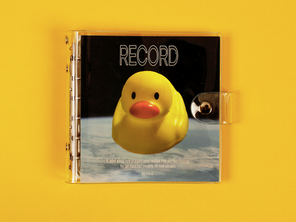 BEOND Rubber Duck and Lover's record Deco pocket mini 6hole binder, Sticker Binder 6-hole, Sticker collecting album
