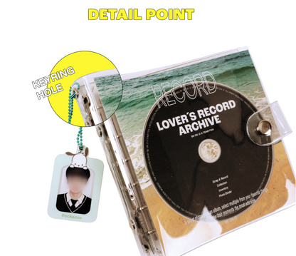 BEOND Rubber Duck and Lover's record Deco pocket mini 6hole binder, Sticker Binder 6-hole, Sticker collecting album