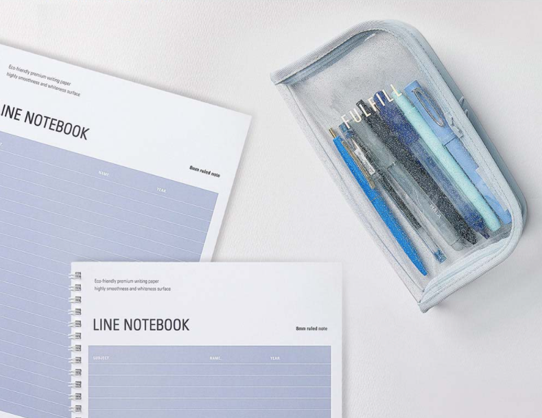 ANTENNA SHOP Fulfil Clear Pencil Cases Pen Case organizer Pouch(6 colors)