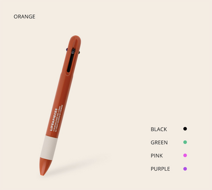 LIVEWORK LIFE & PIECES 4 Color Ballpoint Pen 0.38mm