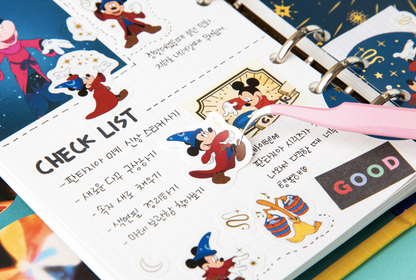 DISNEY Mickey Mouse Sticker FANTASIA Golden sticker