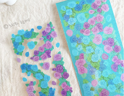 WITH NORI Rose Confetti sticker(purple blue)
